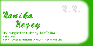 monika mezey business card